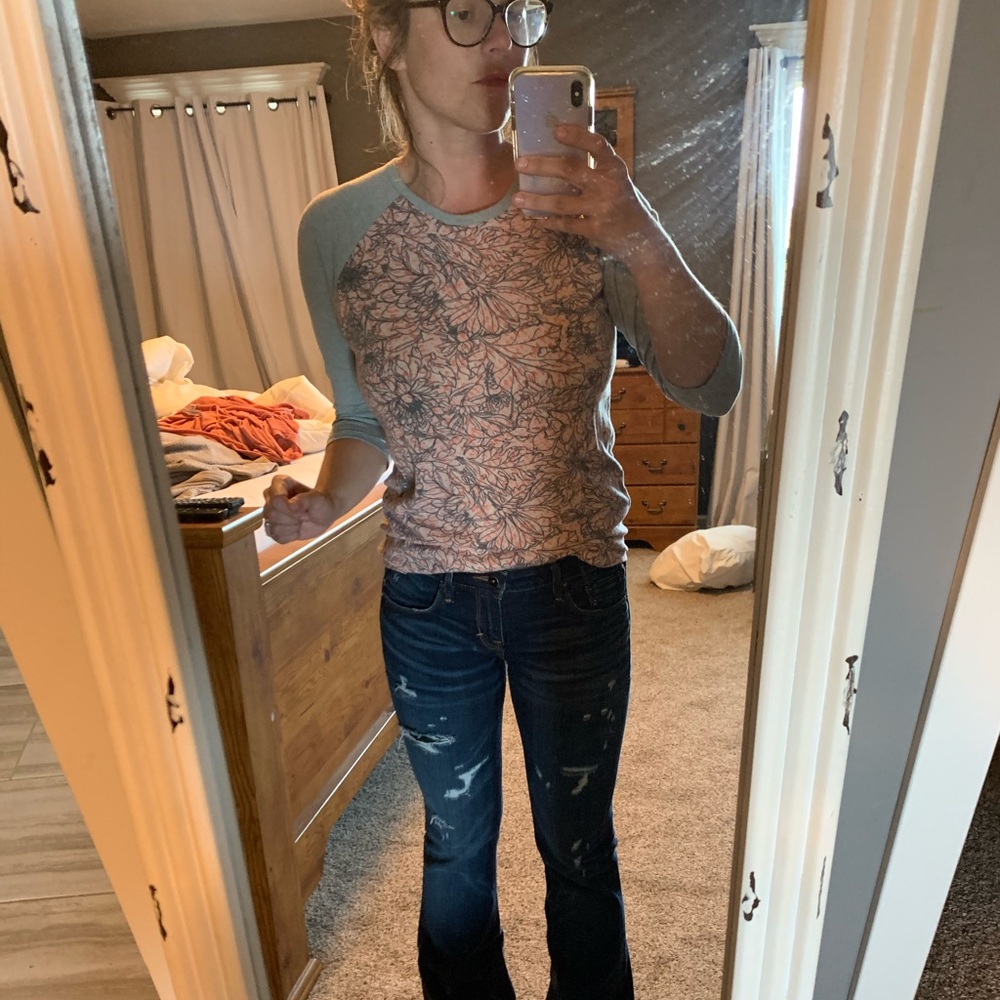 LuLaRoe 3/4 sleeve baseball top